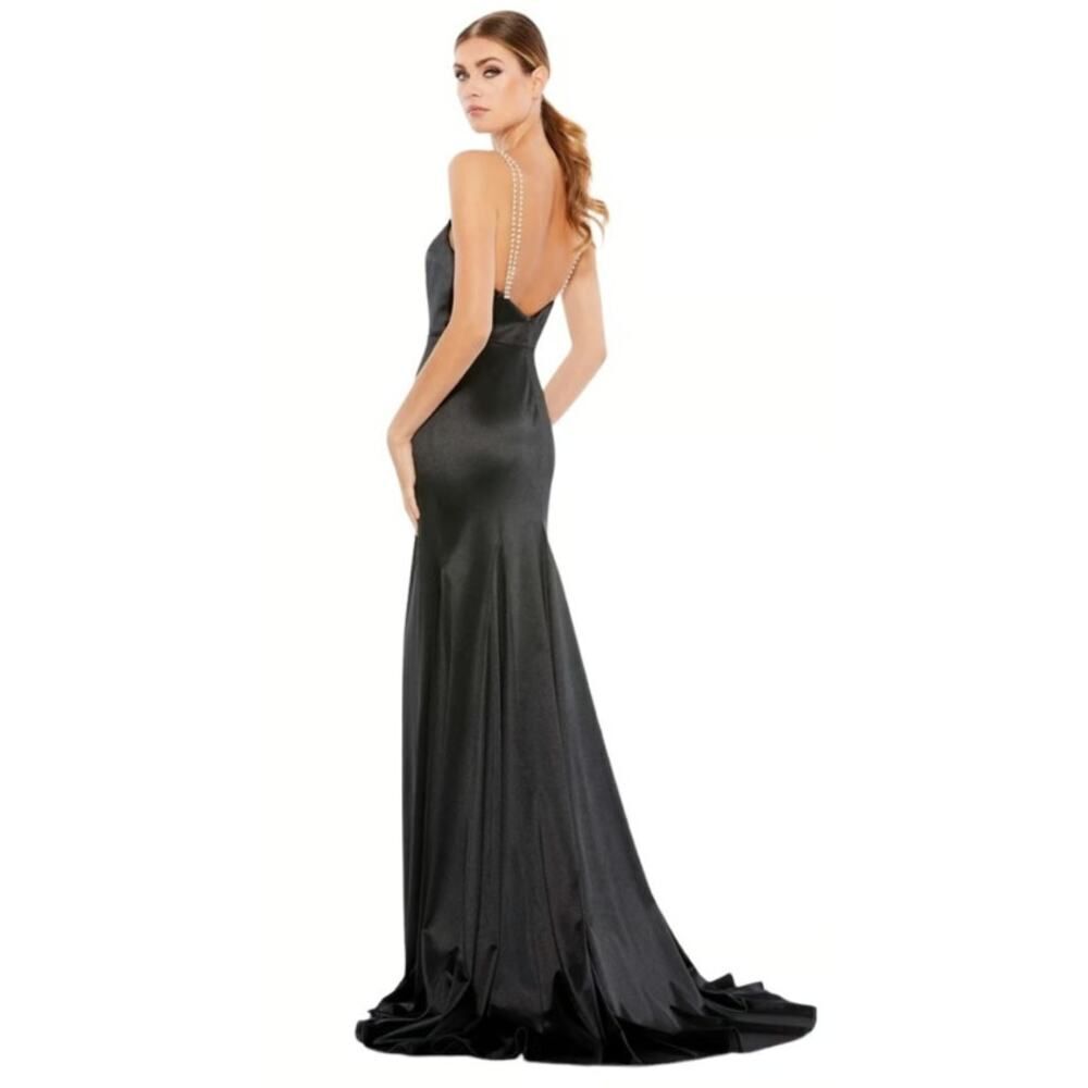 Ieena for Mac Duggal Rhinestone Strap Trumpet Gown - Size 0 - NWT